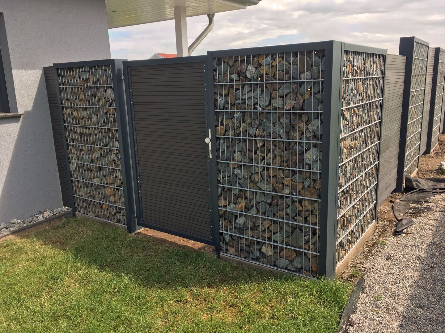 Gabionen Zaunsystem STEELMANUFAKTUR Sichtschutzzaun garten